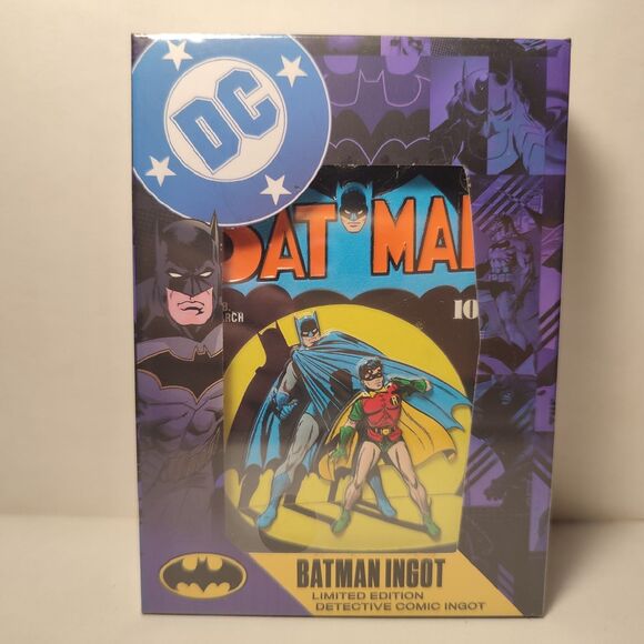 Batman & Robin Detective Comics #9 Ingot Official DC Full Colored Figurine - Picture 1 of 5